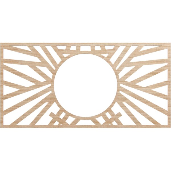 Ekena Millwork Hoover Wood Fretwork Pierced Ceiling Medallion, Alder, 32"W x 16"H x 11 7/8"ID x 3/8"T CMWP32X16X0375HOAL - main